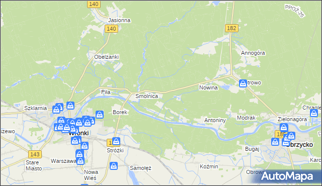 mapa Nowy Kraków gmina Wronki, Nowy Kraków gmina Wronki na mapie Targeo