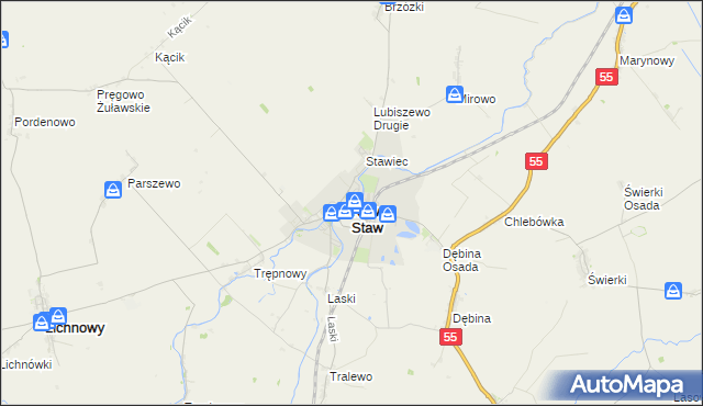 mapa Nowy Staw powiat malborski, Nowy Staw powiat malborski na mapie Targeo