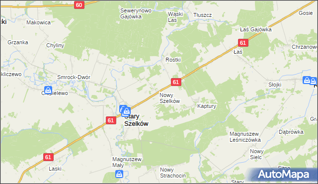mapa Nowy Szelków, Nowy Szelków na mapie Targeo