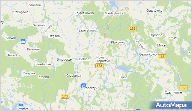 mapa Nowy Toporzyk, Nowy Toporzyk na mapie Targeo