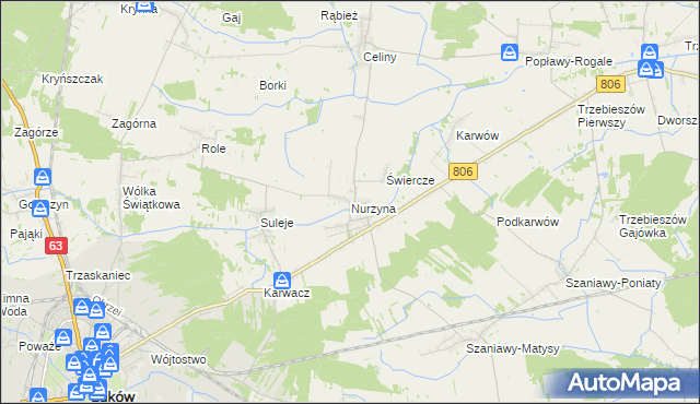 mapa Nurzyna, Nurzyna na mapie Targeo