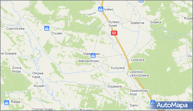 mapa Obierwia, Obierwia na mapie Targeo