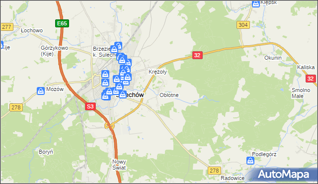 mapa Obłotne, Obłotne na mapie Targeo