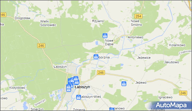 mapa Obórznia, Obórznia na mapie Targeo