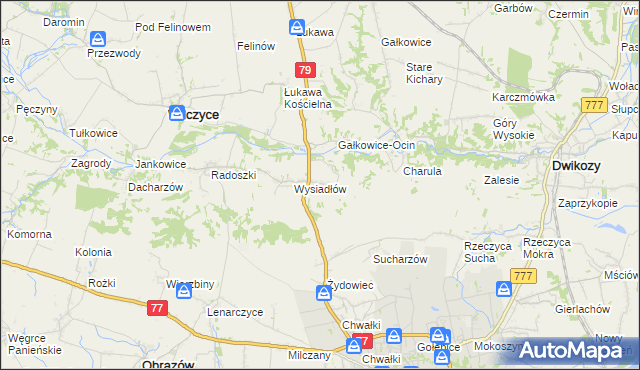 mapa Ocinek, Ocinek na mapie Targeo