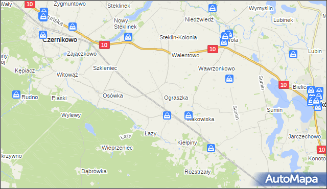 mapa Ograszka, Ograszka na mapie Targeo