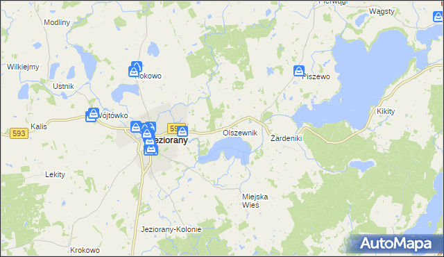 mapa Olszewnik, Olszewnik na mapie Targeo