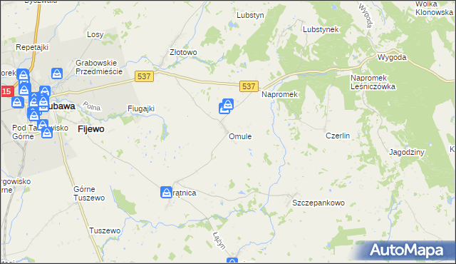 mapa Omule, Omule na mapie Targeo