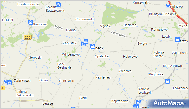 mapa Opalanka, Opalanka na mapie Targeo