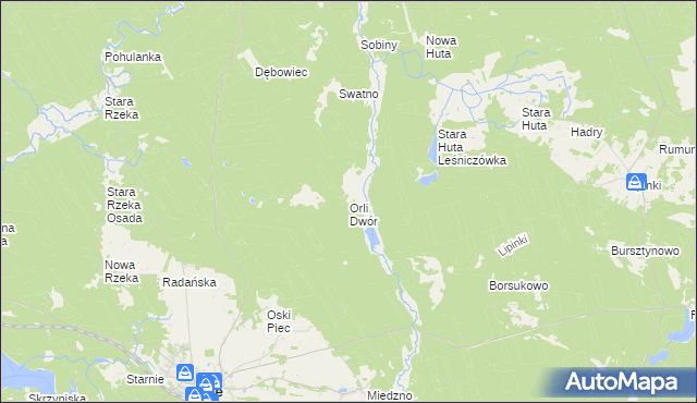 mapa Orli Dwór, Orli Dwór na mapie Targeo