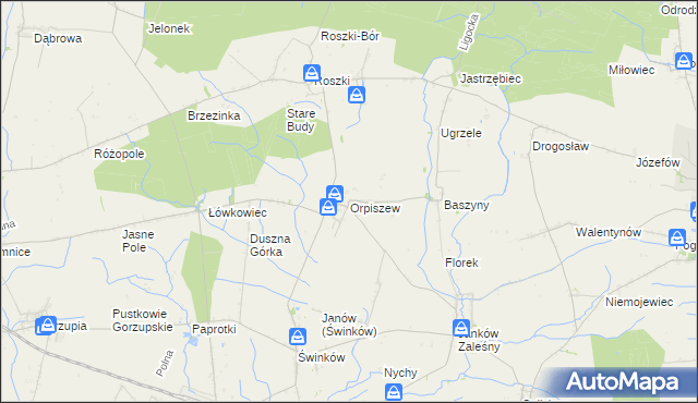 mapa Orpiszew, Orpiszew na mapie Targeo