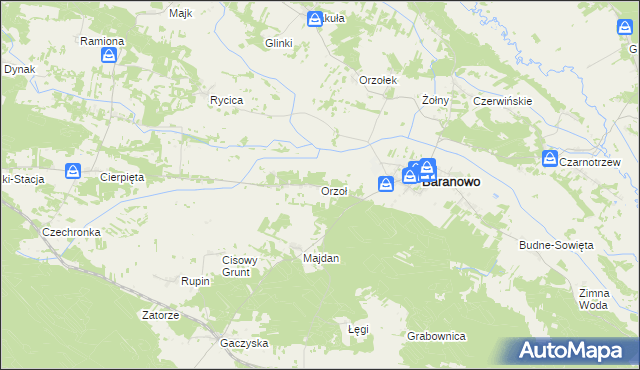 mapa Orzoł, Orzoł na mapie Targeo