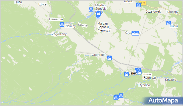 mapa Oseredek, Oseredek na mapie Targeo