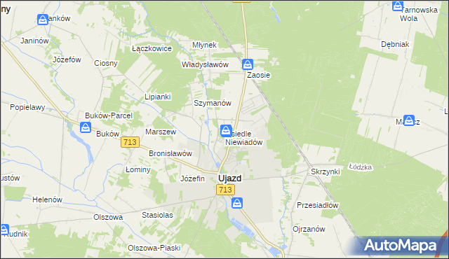 mapa Osiedle Niewiadów, Osiedle Niewiadów na mapie Targeo