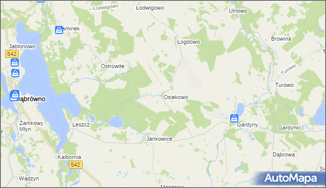 mapa Osiekowo, Osiekowo na mapie Targeo