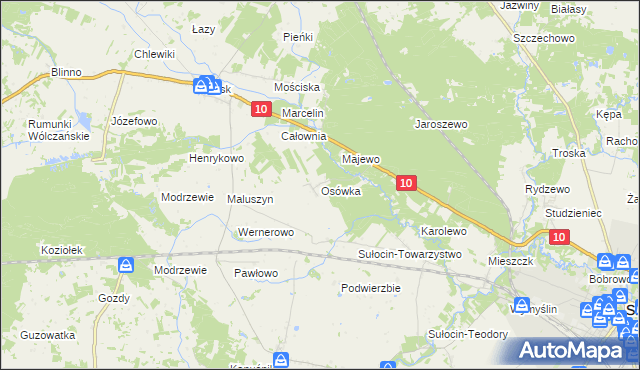 mapa Osówka gmina Sierpc, Osówka gmina Sierpc na mapie Targeo