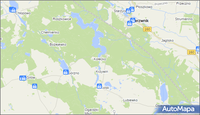 mapa Ostromęcko, Ostromęcko na mapie Targeo