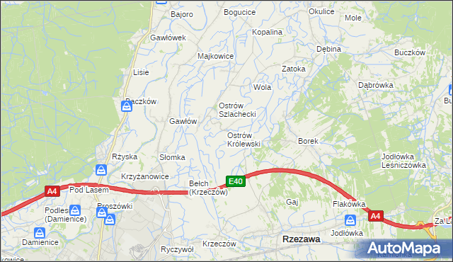 mapa Ostrów Królewski, Ostrów Królewski na mapie Targeo