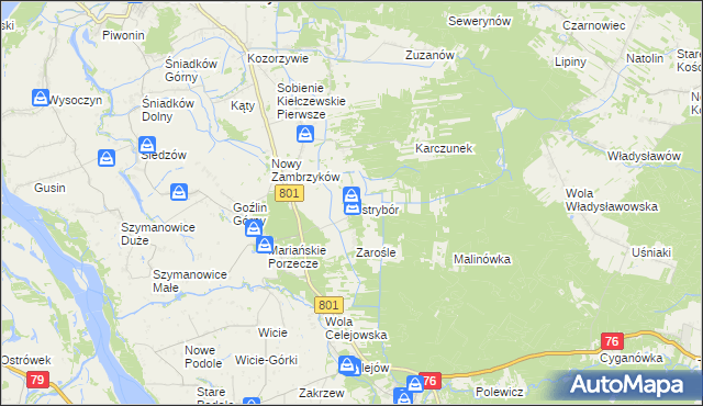 mapa Ostrybór, Ostrybór na mapie Targeo