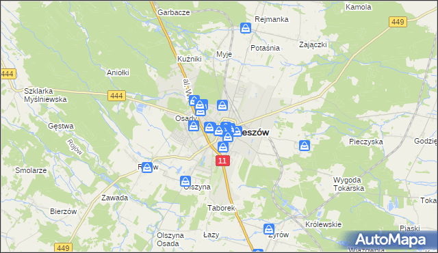 mapa Ostrzeszów, Ostrzeszów na mapie Targeo