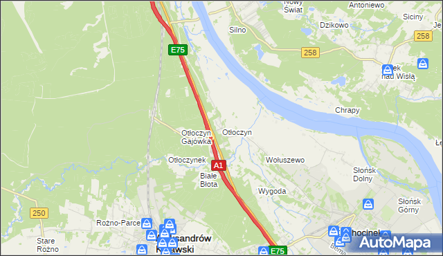 mapa Otłoczyn, Otłoczyn na mapie Targeo