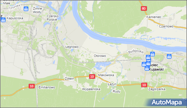 mapa Otorowo gmina Solec Kujawski, Otorowo gmina Solec Kujawski na mapie Targeo