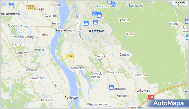 mapa Otwock Mały, Otwock Mały na mapie Targeo