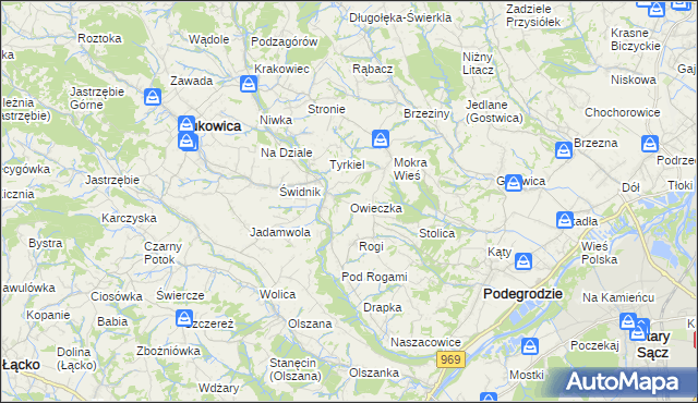 mapa Owieczka, Owieczka na mapie Targeo