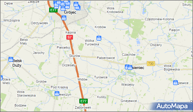 mapa Pabierowice, Pabierowice na mapie Targeo