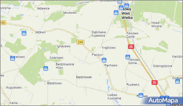 mapa Palczyn, Palczyn na mapie Targeo