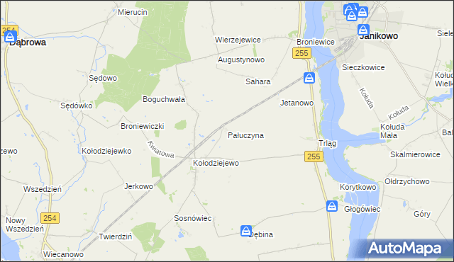 mapa Pałuczyna, Pałuczyna na mapie Targeo