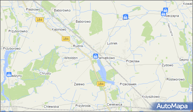 mapa Pamiątkowo, Pamiątkowo na mapie Targeo