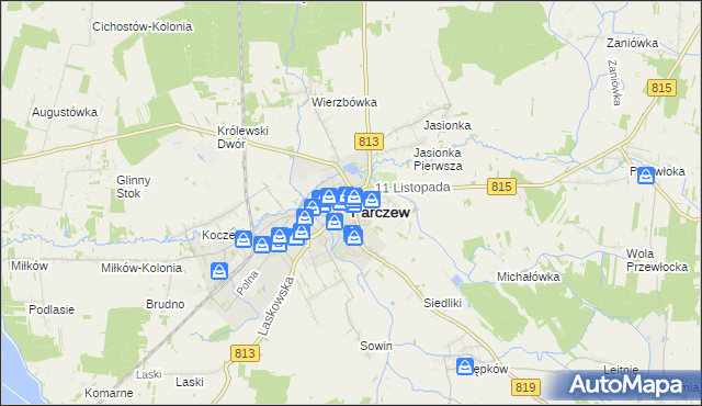 mapa Parczew, Parczew na mapie Targeo