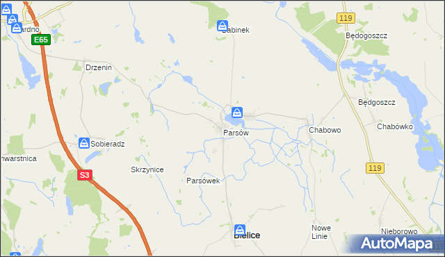 mapa Parsów, Parsów na mapie Targeo