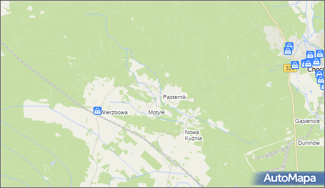 mapa Pasternik gmina Gromadka, Pasternik gmina Gromadka na mapie Targeo