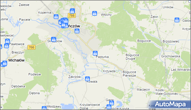 mapa Pasturka, Pasturka na mapie Targeo