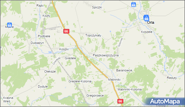 mapa Paszkowszczyzna, Paszkowszczyzna na mapie Targeo