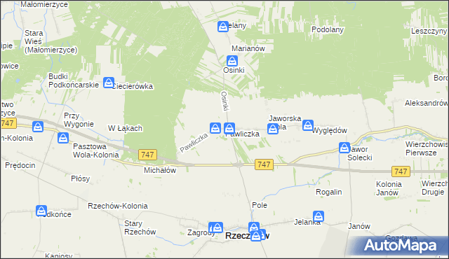 mapa Pawliczka, Pawliczka na mapie Targeo