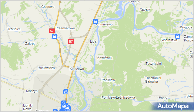 mapa Pawłówek gmina Pułtusk, Pawłówek gmina Pułtusk na mapie Targeo