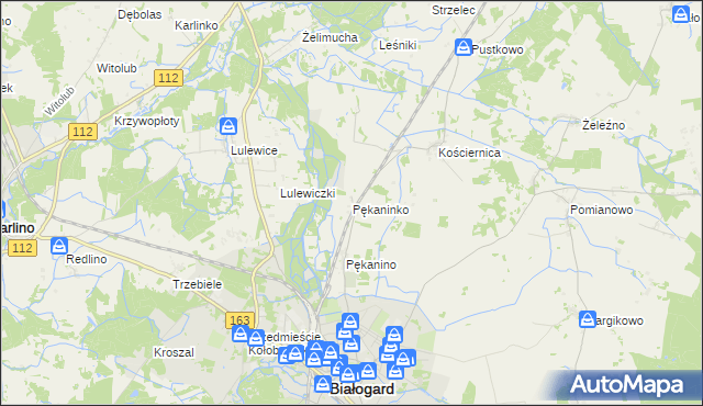 mapa Pękaninko, Pękaninko na mapie Targeo