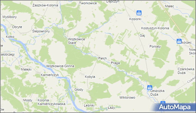 mapa Pełch, Pełch na mapie Targeo