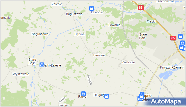 mapa Peńskie, Peńskie na mapie Targeo