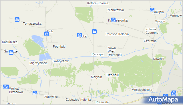 mapa Perespa, Perespa na mapie Targeo