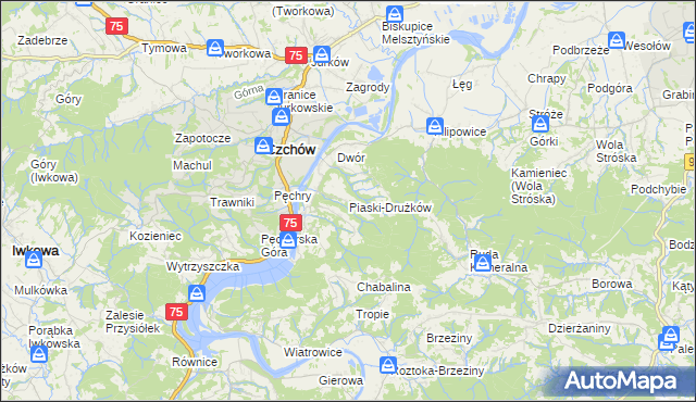 mapa Piaski-Drużków, Piaski-Drużków na mapie Targeo