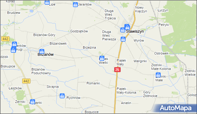 mapa Piątek Wielki, Piątek Wielki na mapie Targeo