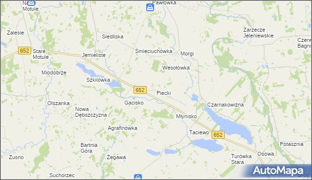 mapa Piecki gmina Filipów, Piecki gmina Filipów na mapie Targeo