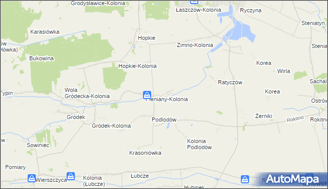 mapa Pieniany, Pieniany na mapie Targeo