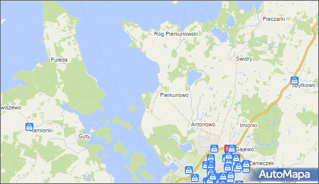 mapa Pierkunowo, Pierkunowo na mapie Targeo