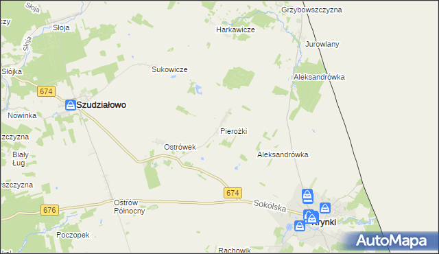 mapa Pierożki, Pierożki na mapie Targeo