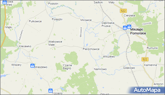mapa Pierzchowice, Pierzchowice na mapie Targeo